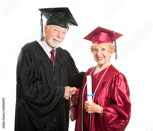 Photo: Mature Graduate Receives Diploma Mature Graduate Receives Diploma