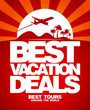 Best vacation deals advertising design template.