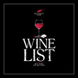 Restaurant menu design template, wine list.