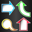 arrow vector sticker set