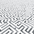 Endless large maze 3D render.