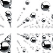3D chrome spheres background with copy space.