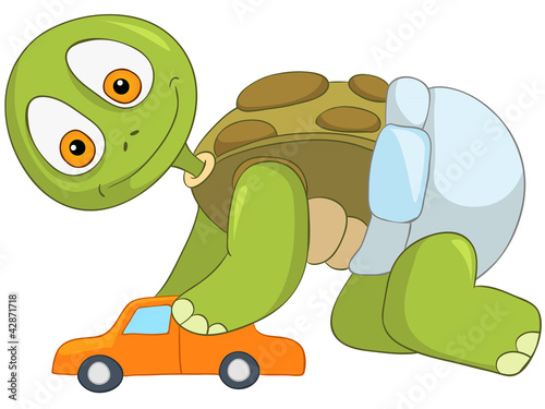 Vector: Funny Turtle. Baby Boy. Funny Turtle. Baby Boy.