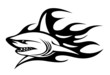Vector: Angry shark tattoo Angry shark tattoo