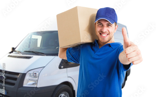 Photo: Happy deliverer portrait Happy deliverer portrait