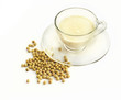 soymilk with soybeans