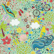 aloha summer seamless pattern