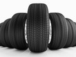 Illustration: Car tires in a row Car tires in a row