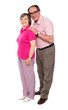 Full length portrait of matured love couple