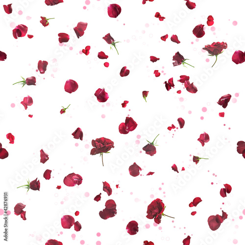 Photo: Seamless dark roses and bokeh Seamless dark roses and bokeh