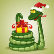 Vektor: Christmas snake Christmas snake