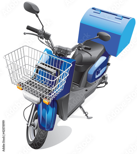 Vektor: courier scooter courier scooter