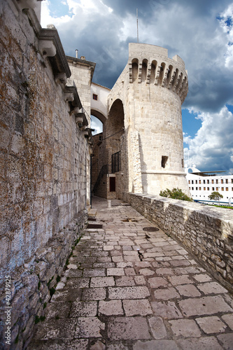 Photo: coastal fortification in Korcula. Croatia coastal fortification in Korcula. Croatia