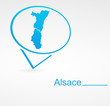 alsace région de france dans signet bleu
