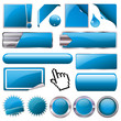 Blue Collection Vector-Button-Set
