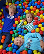 Kids playing in fun balls