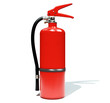 fire extinguisher on white background 3d rendering