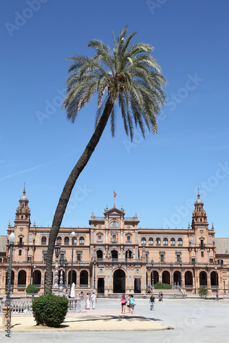 Photo: Plaza de Espana (Spanish Square) in Seville, Spain Plaza de Espana (Spanish Square) in Seville, Spain