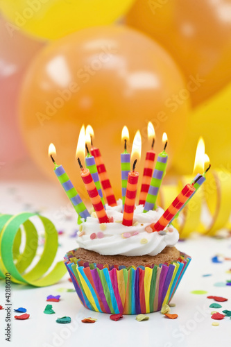 Photo: Colorful birthday candles Colorful birthday candles