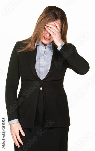 Photo: Woman Covers Face Woman Covers Face