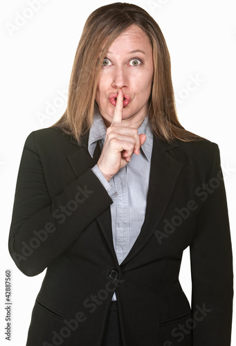 Foto: Woman Gestures Silence Woman Gestures Silence