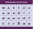 Restaurant vector icon pack