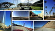 Montage P.O.V. Driving West Coast USA