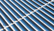 Top view on large solar panels