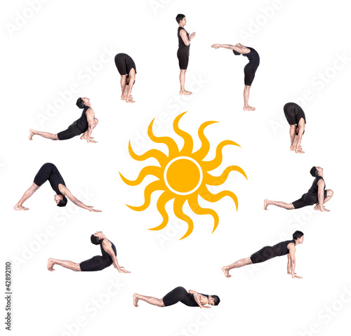 Photo: surya namaskar sun salutation surya namaskar sun salutation