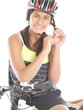 mädchen mit fahrradhelm