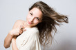Foto: Beautiful cute young brunette. Beautiful cute young brunette.