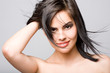 Joyful brunette beauty.