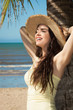 Beautiful young woman on the beacg