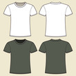Gray and white t-shirt template