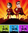 Vektor: Super Heroes Male And Female Super Heroes Male And Female