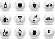 Web buttons, wine icons