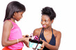 Photo: Happy mother gets a gift from little daughter Happy mother gets a gift from little daughter