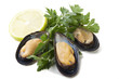 Foto: raw mussels with parsley and lemon raw mussels with parsley and lemon