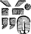 Vektor: punctuation mark symbol with abstract drawing. Vector illustrati punctuation mark symbol with abstract drawing. Vector illustrati