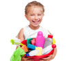 Little girl cleaning