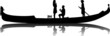 Romantic proposal in a Venetian gondola silhouette