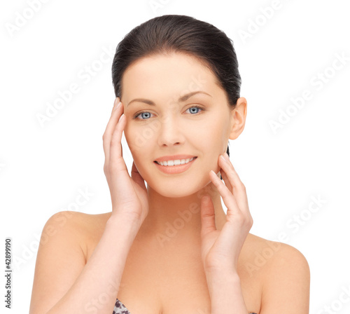 Photo: face and hands of beautiful woman face and hands of beautiful woman