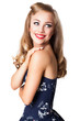 attraktive junge blonde Frau