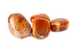 Polished orange striped agate