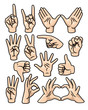 Vector: Hand Gesture Set Hand Gesture Set
