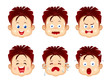 Vector: Kids face expressions Kids face expressions