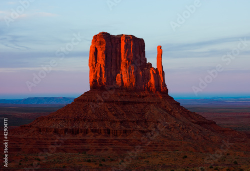 Photo: Monument Valley at sunset Monument Valley at sunset