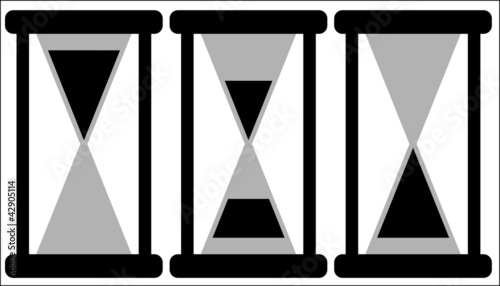 Vector: Hourglass concept. Hourglass concept.