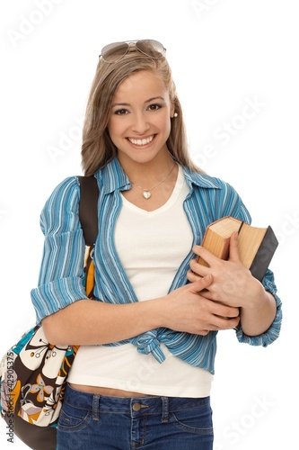 Photo: Happy student with books Happy student with books