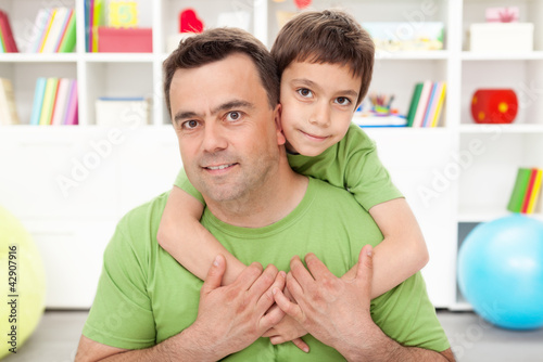 Photo: Father and his preschool boy Father and his preschool boy